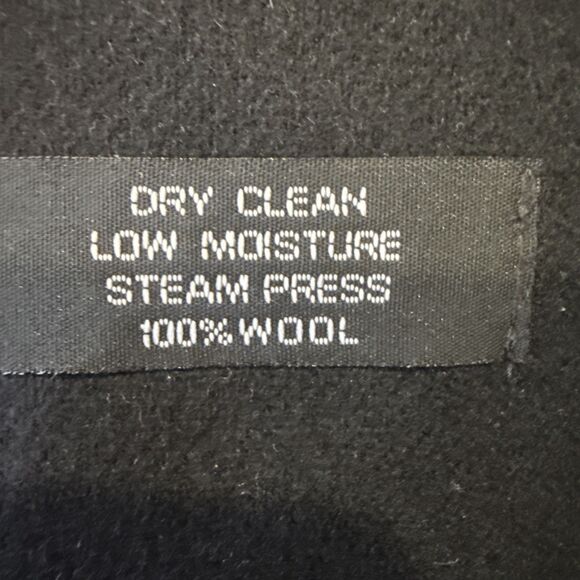 Alorna Petite Medium Shawl Collar Wool Coat Ribbon Trim Made in USA Crop Sleeve - Picture 10 of 11